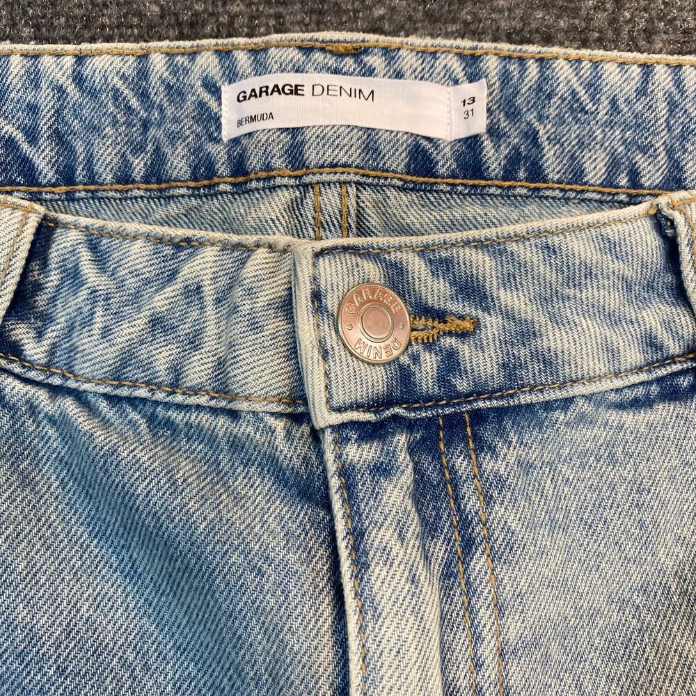 Brand New Garage Denim Women's Size 13/31 Bermuda Denim Jean Niko Blue - Picture 2 of 6